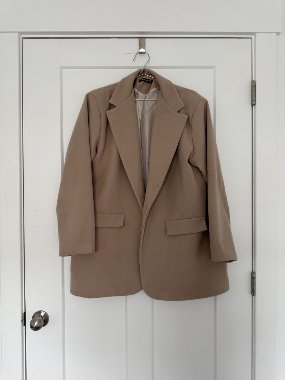 Boohoo Taupe Oversized Blazer Jacket